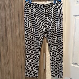 H&M Black and White Patterned Skinny Pants
